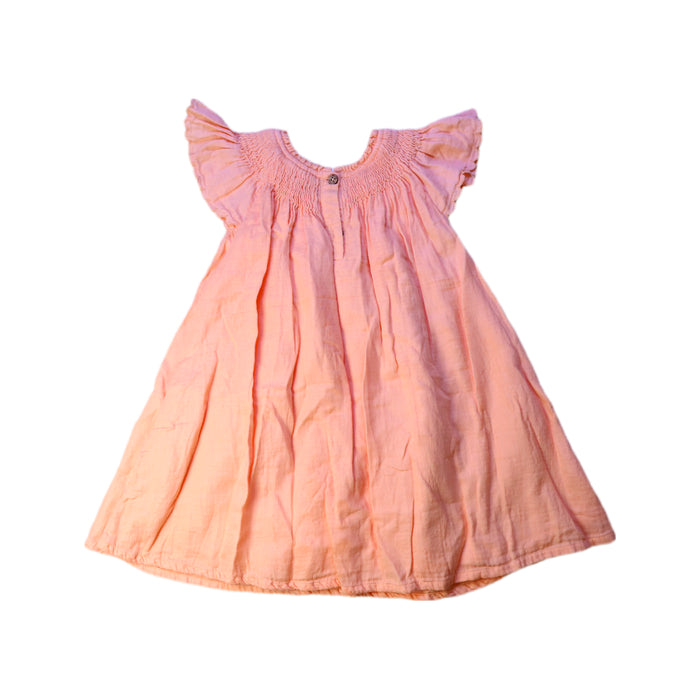 A Pink Sleeveless Dresses from Louise Misha in size 3T for girl. (Back View)