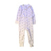 A White Onesies from Quincy Mae in size 18-24M for neutral. (Front View)