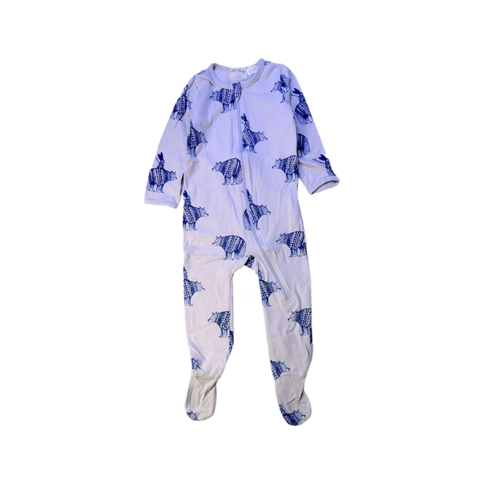 A White Onesies from Wilson & Frenchy in size 12-18M for neutral. (Front View)