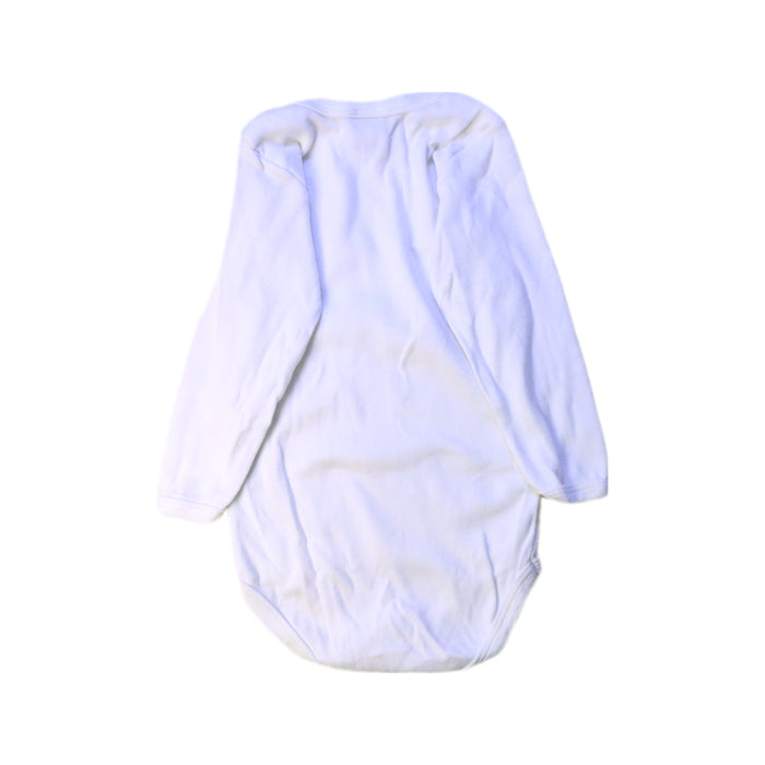 A White Long Sleeve Bodysuits from Petit Bateau in size 12-18M for neutral. (Back View)