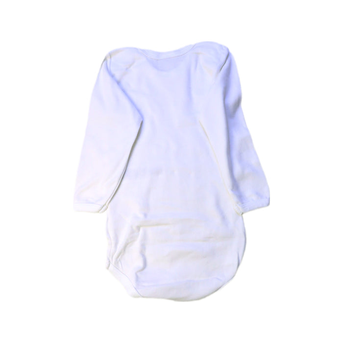 A White Long Sleeve Bodysuits from Petit Bateau in size 12-18M for neutral. (Back View)