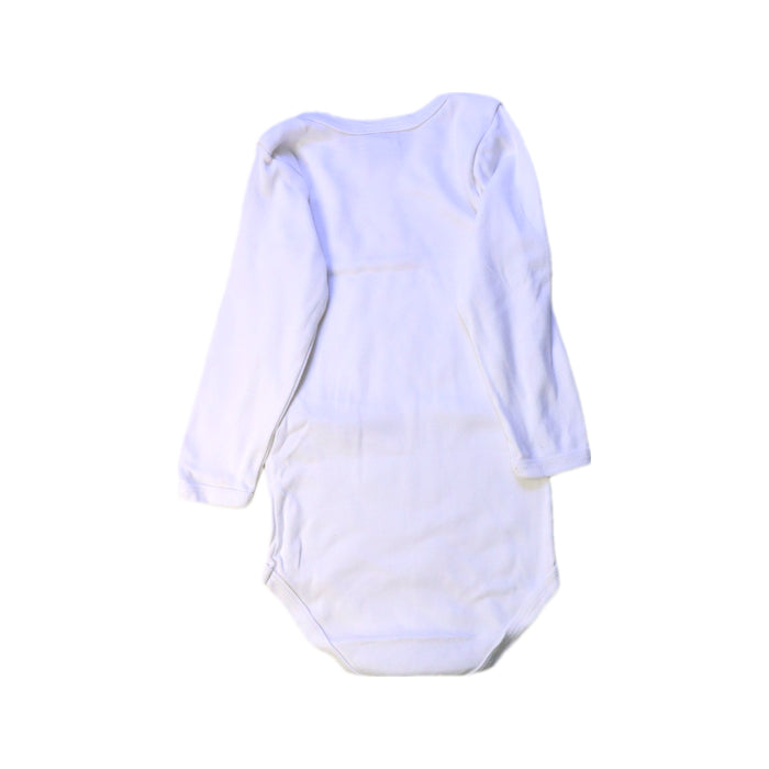 A White Long Sleeve Bodysuits from Petit Bateau in size 12-18M for neutral. (Back View)