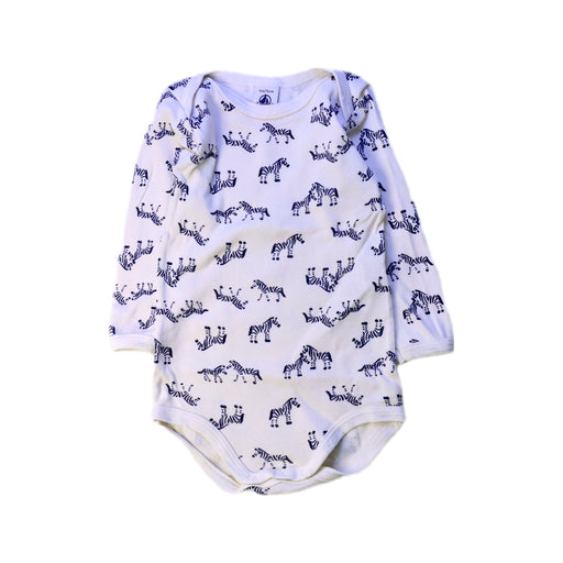 A White Long Sleeve Bodysuits from Petit Bateau in size 6-12M for neutral. (Front View)