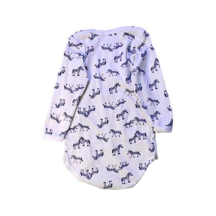 A White Long Sleeve Bodysuits from Petit Bateau in size 6-12M for neutral. (Back View)