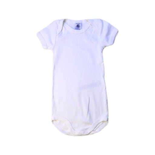 A White Short Sleeve Bodysuits from Petit Bateau in size 6-12M for neutral. (Front View)