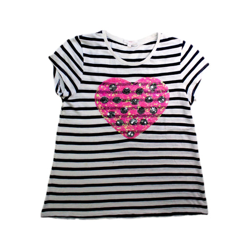 A Black Short Sleeve Tops from Seed in size 7Y for girl. (Front View)