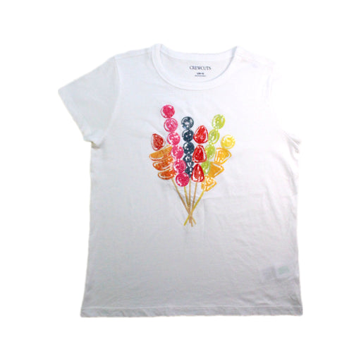 A White Short Sleeve T Shirts from Crewcuts in size 10Y for girl. (Front View)