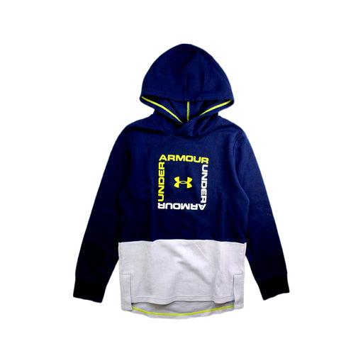 A Navy Hooded Sweatshirts from Under Armour in size 10Y for boy. (Front View)