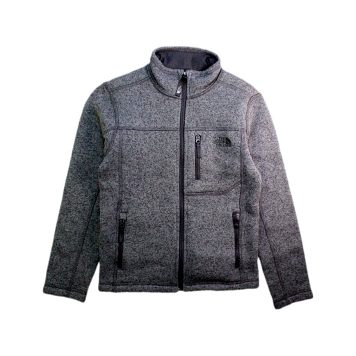 A Grey Lightweight Jackets from The North Face in size 7Y for neutral. (Front View)