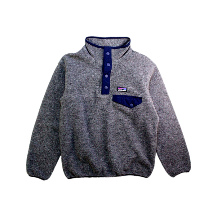 A Grey Buttoned Sweatshirts from Patagonia in size 7Y for boy. (Front View)