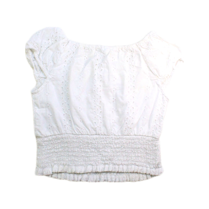 A White Short Sleeve Tops from Abercrombie & Fitch in size 9Y for girl. (Back View)
