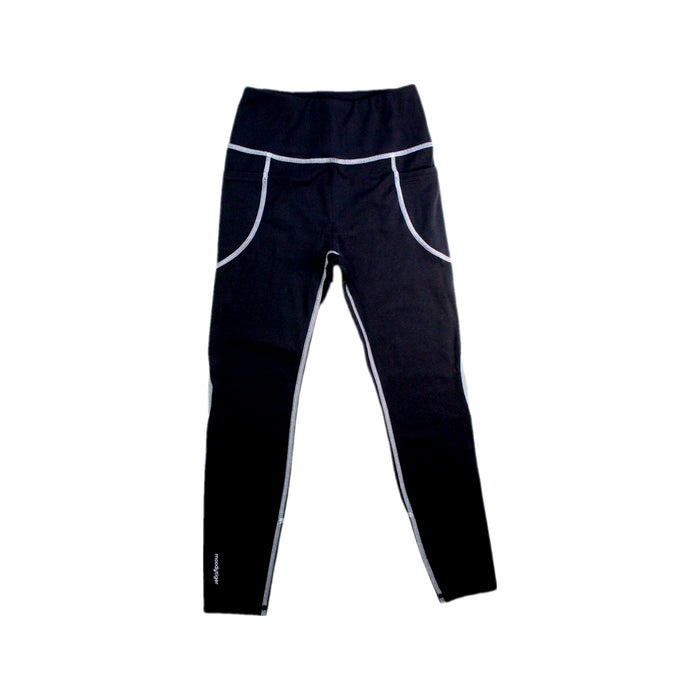A Black Leggings from Moody Tiger in size 7Y for girl. (Front View)