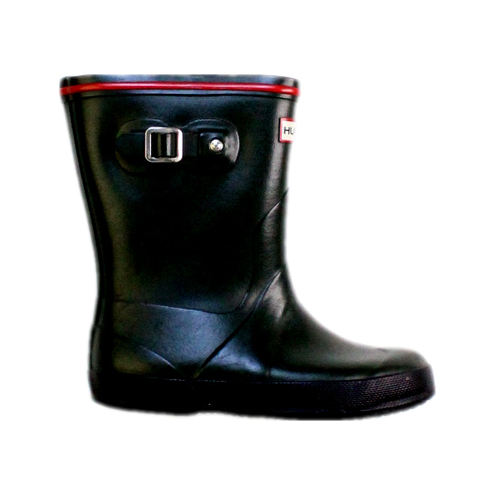 A Black Rain Boots from Hunter in size 5T for neutral. (Front View)