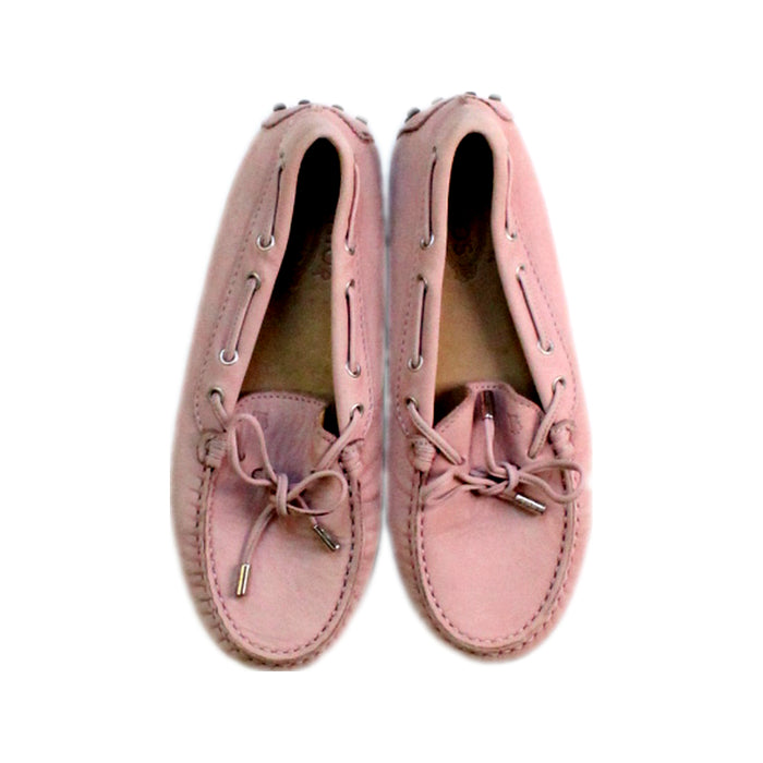 A Pink Loafers & Moccasins from Tod’s in size 7Y for girl. (Back View)