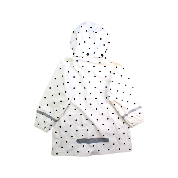 A White Rain Jackets from Polarn O. Pyret in size 4T for neutral. (Back View)
