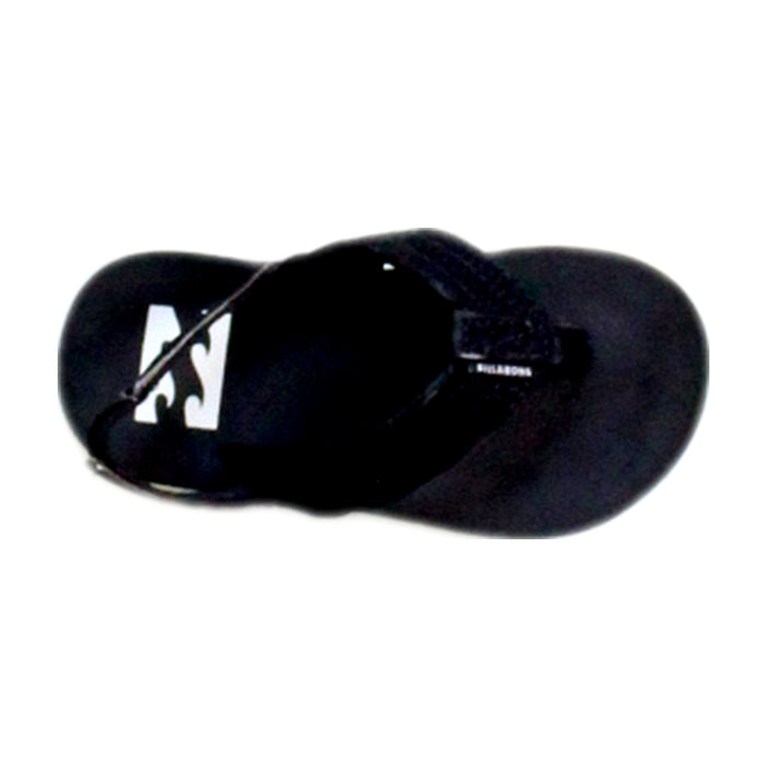 A Black Flip Flops from Billabong in size 3T for boy. (Front View)