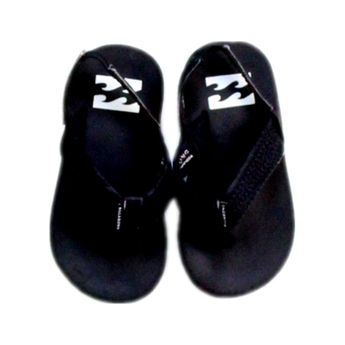 A Black Flip Flops from Billabong in size 3T for boy. (Back View)