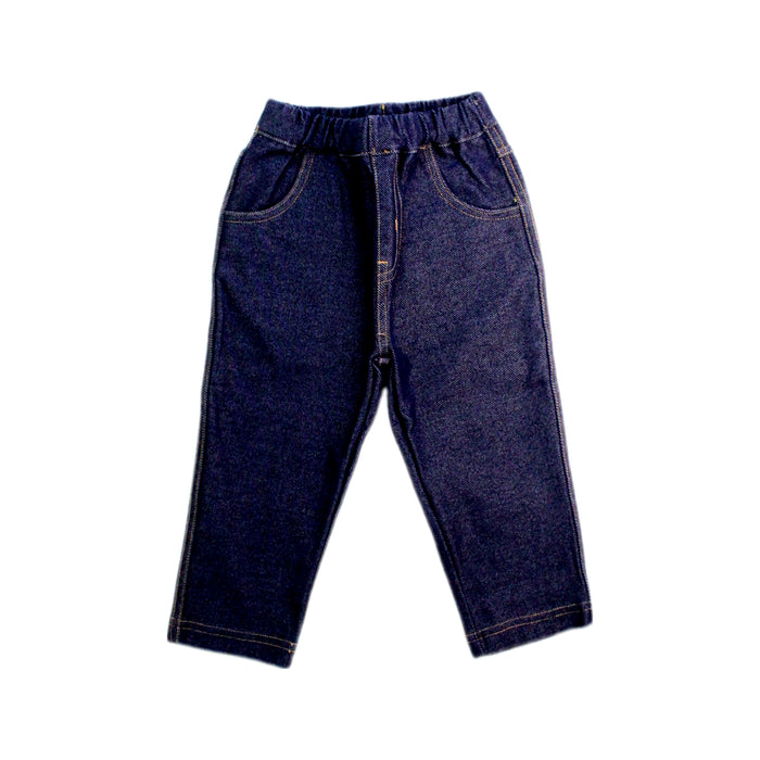 A Blue Casual Pants from Mides in size 6-12M for boy. (Front View)