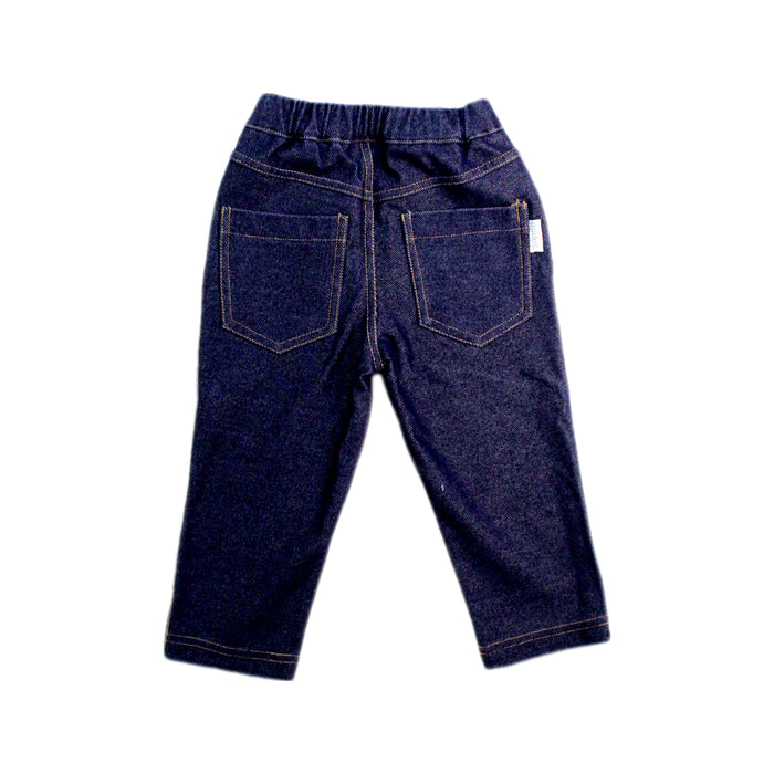 A Blue Casual Pants from Mides in size 6-12M for boy. (Back View)