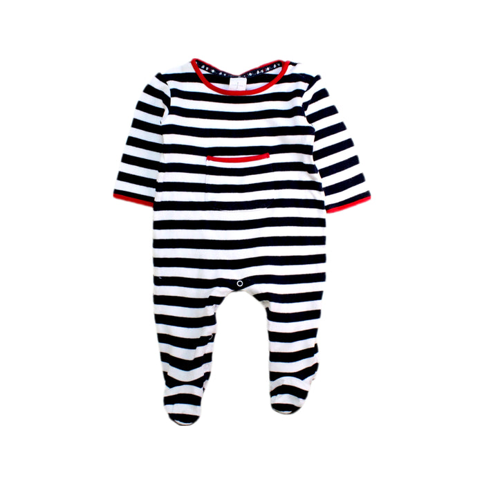 A Black Long Sleeve Rompers from J by Jasper Conran in size 3-6M for boy. (Front View)