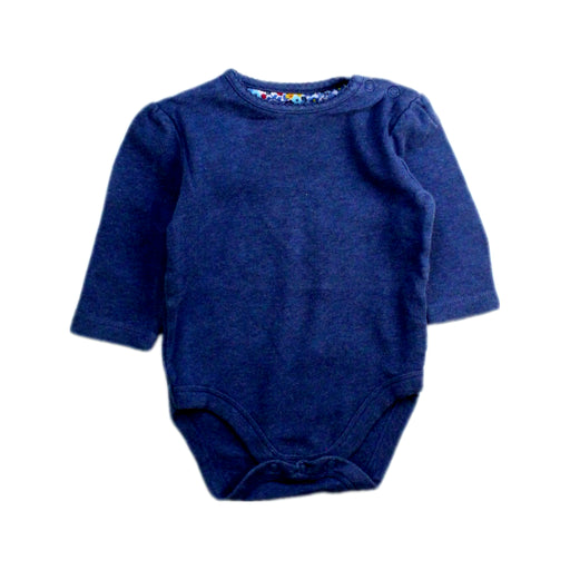 A Navy Long Sleeve Bodysuits from Mothercare in size 3-6M for girl. (Front View)