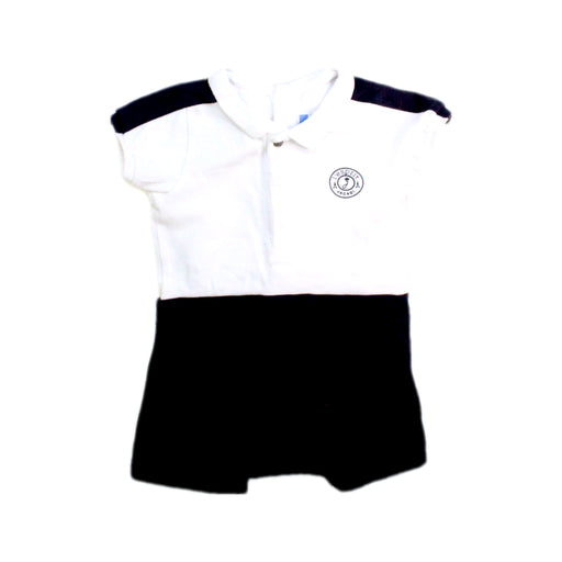 A White Short Sleeve Polos from Jacadi in size 3-6M for boy. (Front View)