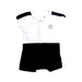 A White Short Sleeve Polos from Jacadi in size 3-6M for boy. (Front View)