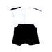 A White Short Sleeve Polos from Jacadi in size 3-6M for boy. (Back View)