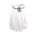 A White Sleeveless Rompers from Jacadi in size 6-12M for girl. (Front View)