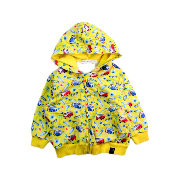 A Yellow Hooded Sweatshirts from Daniele Alessandrini in size 3-6M for boy. (Front View)