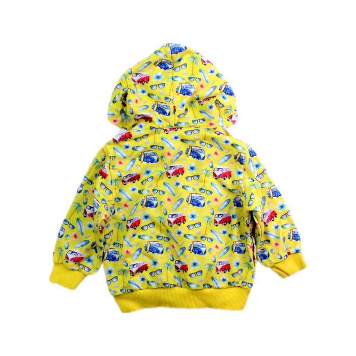 A Yellow Hooded Sweatshirts from Daniele Alessandrini in size 3-6M for boy. (Back View)