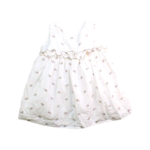 A White Sleeveless Dresses from Purete du... Bebe in size 6-12M for girl. (Front View)