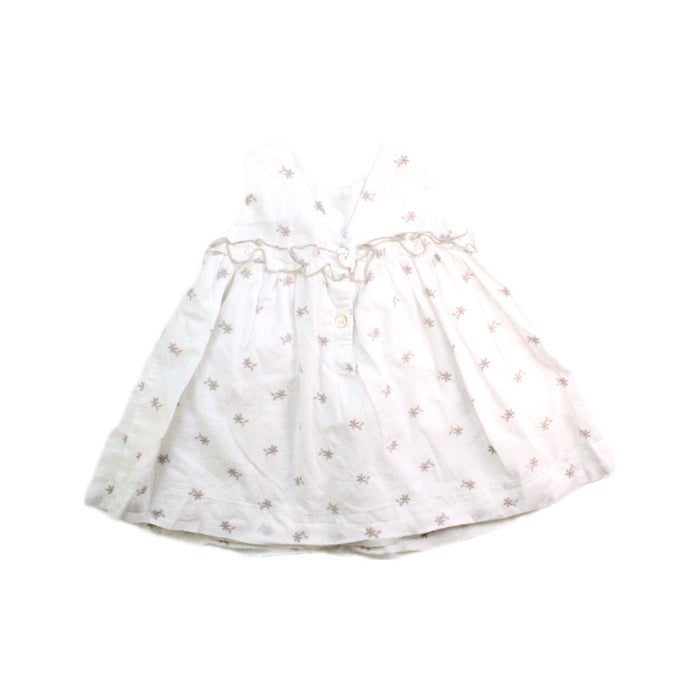 A White Sleeveless Dresses from Purete du... Bebe in size 6-12M for girl. (Back View)