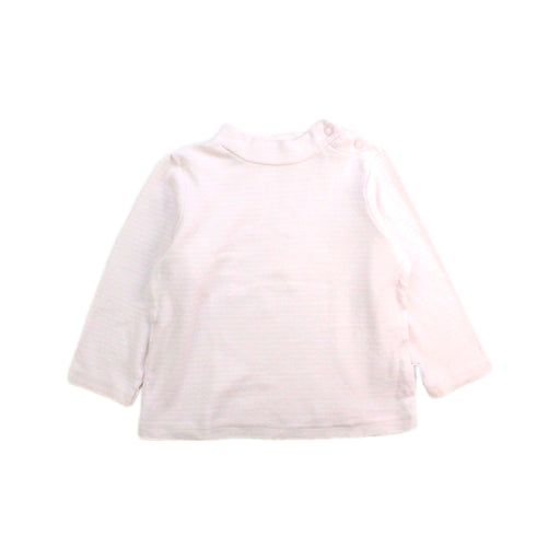 A Ivory Long Sleeve Tops from Mides in size 12-18M for girl. (Front View)