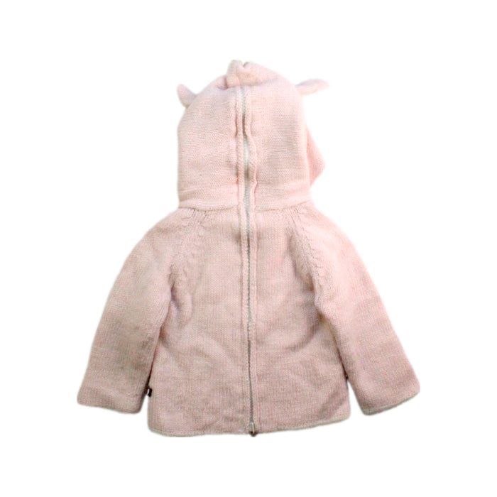A Pink Hooded Sweatshirts from Oeuf in size 12-18M for girl. (Back View)