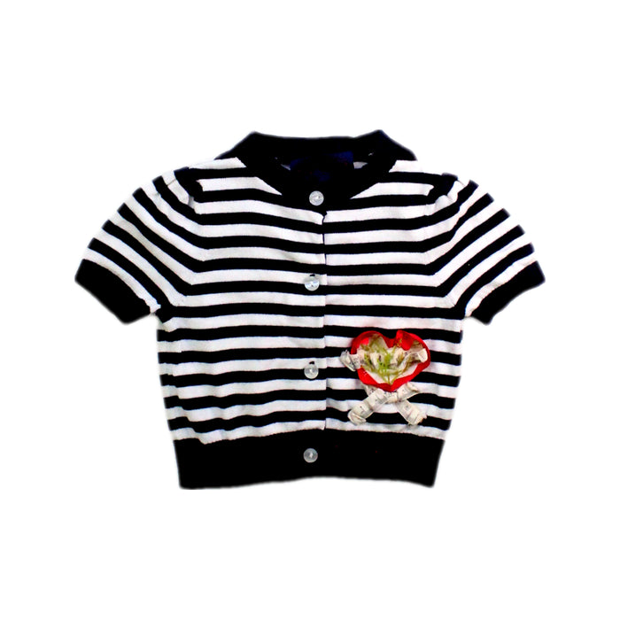 A Black Short Sleeve Shirts from Nicholas & Bears in size 6-12M for girl. (Front View)