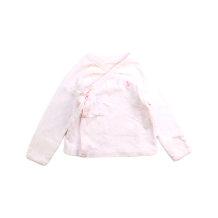 A Pink Long Sleeve Tops from Ralph Lauren in size 3-6M for girl. (Front View)