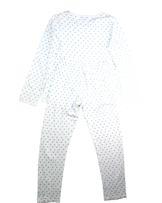 A White Pyjama Sets from Petit Bateau in size 10Y for girl. (Back View)