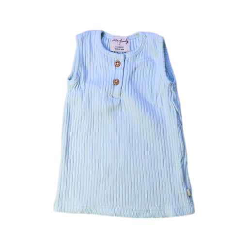 A Blue Sleeveless Tops from Wilson & Frenchy in size 6-12M for girl. (Front View)