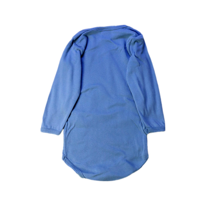 A Blue Long Sleeve Bodysuits from Petit Bateau in size 6-12M for girl. (Back View)