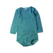 A Green Long Sleeve Bodysuits from Petit Bateau in size 6-12M for girl. (Front View)
