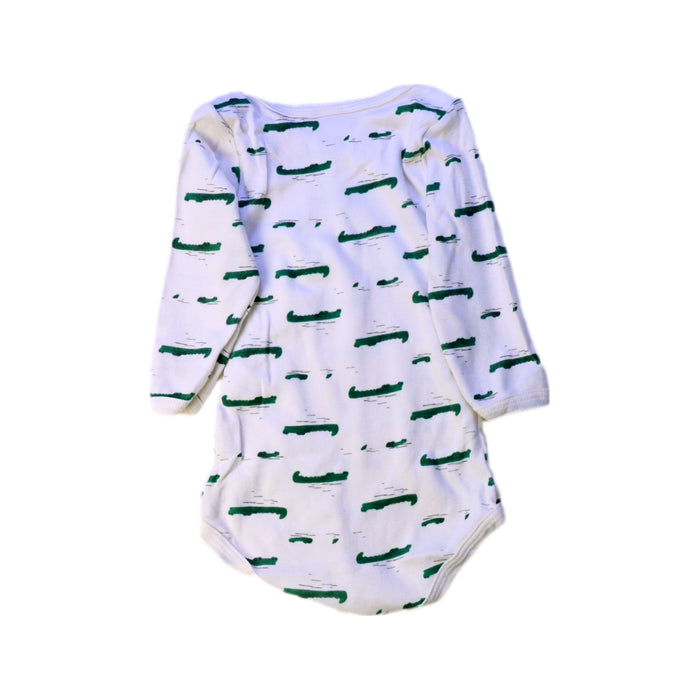 A White Long Sleeve Bodysuits from Petit Bateau in size 6-12M for neutral. (Back View)