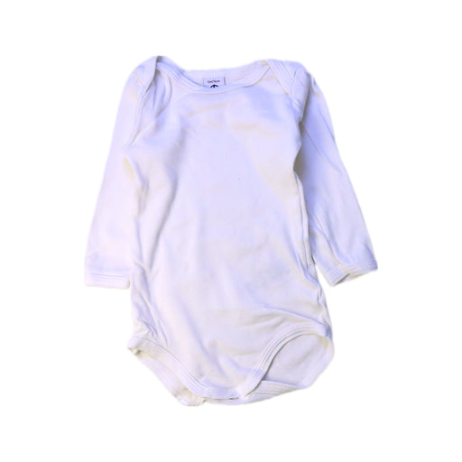 A White Long Sleeve Bodysuits from Petit Bateau in size 6-12M for neutral. (Front View)