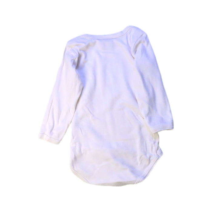A White Long Sleeve Bodysuits from Petit Bateau in size 6-12M for neutral. (Back View)