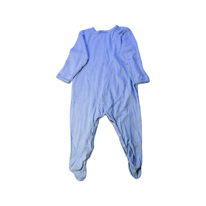 A Blue Onesies from Petit Bateau in size 12-18M for boy. (Back View)