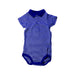 A Blue Short Sleeve Bodysuits from Petit Bateau in size 6-12M for boy. (Front View)