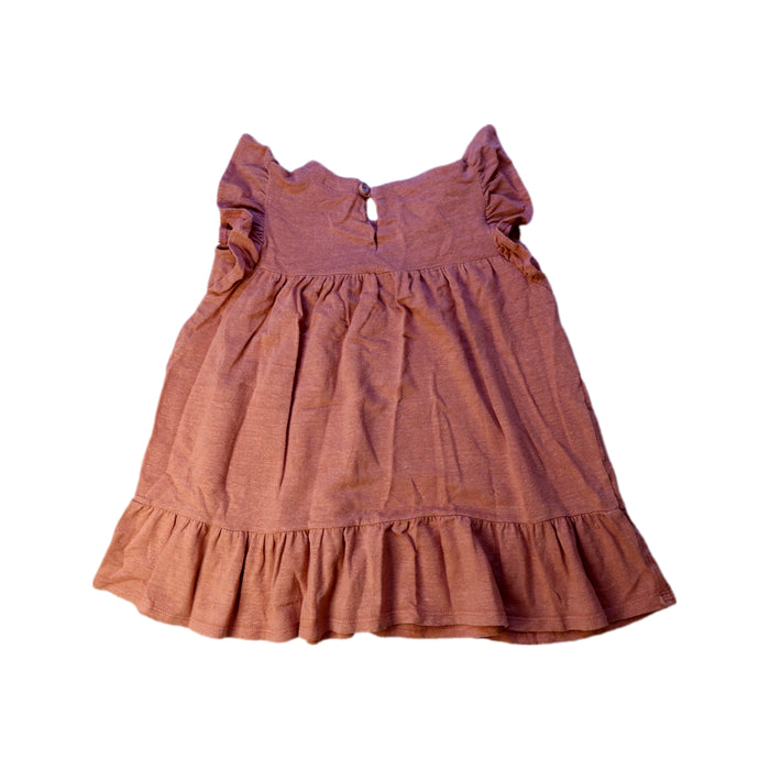 A Peach Sleeveless Dresses from 1 + in the family in size 4T for girl. (Back View)