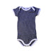 A Navy Short Sleeve Bodysuits from Petit Bateau in size 6-12M for boy. (Front View)