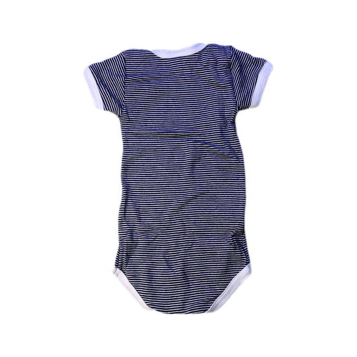A Navy Short Sleeve Bodysuits from Petit Bateau in size 6-12M for boy. (Back View)