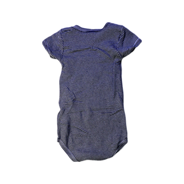 A Navy Short Sleeve Bodysuits from Petit Bateau in size 6-12M for boy. (Back View)